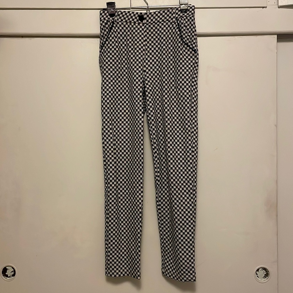 BETABRAND Catstooth Cat Print Yoga Work Pants